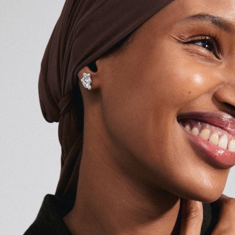 Pilgrim AIAS Recycelte Kristallohrringe Versilbert