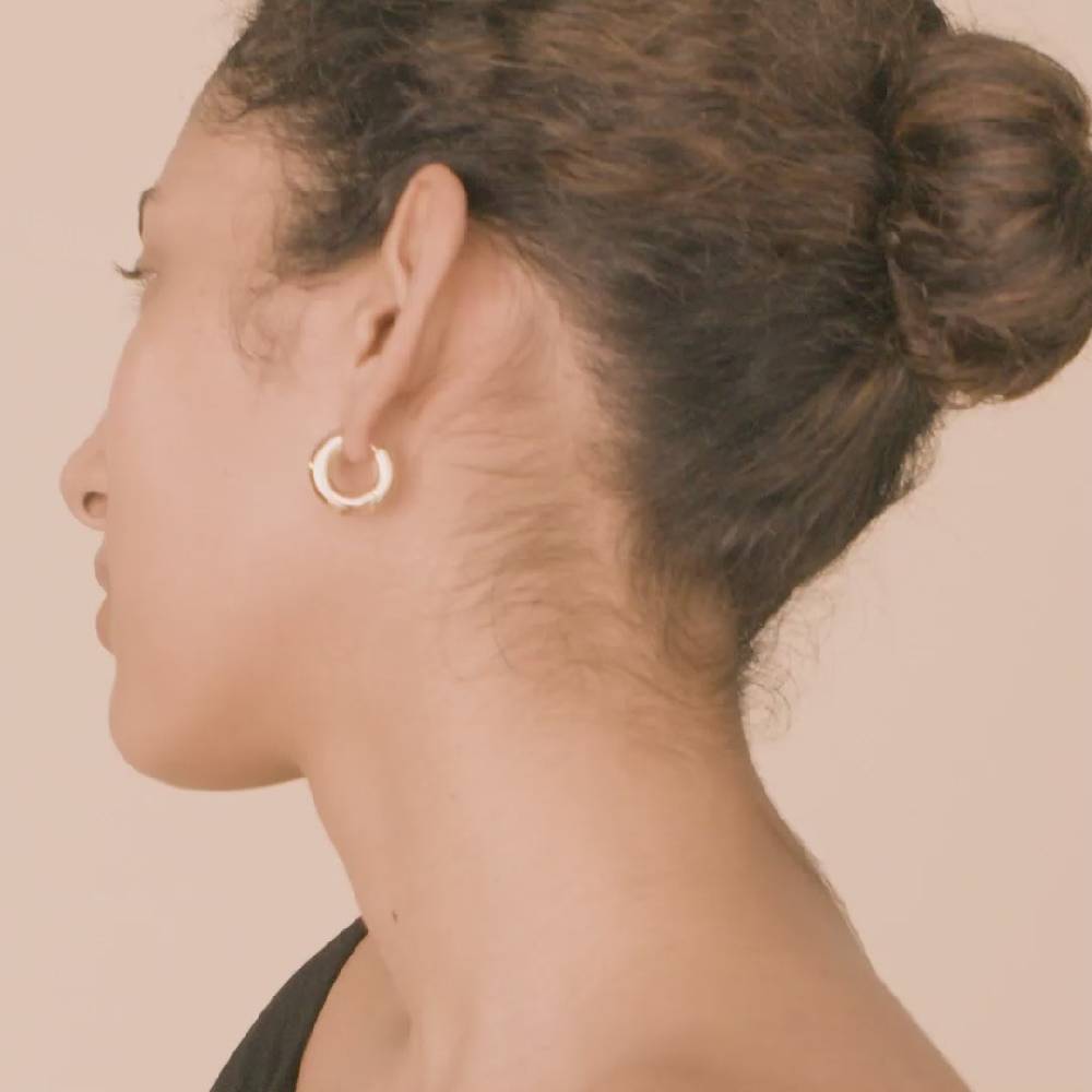 Pilgrim AICA Recycelte, Chunky Creolen, Vergoldet