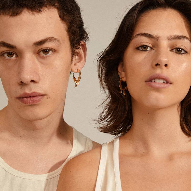 Pilgrim ALANA Recycelte Creolen Vergoldet