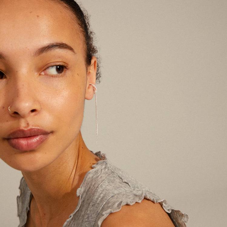 Pilgrim ALANNA Recycelter Cuff-Ohrring Versilbert