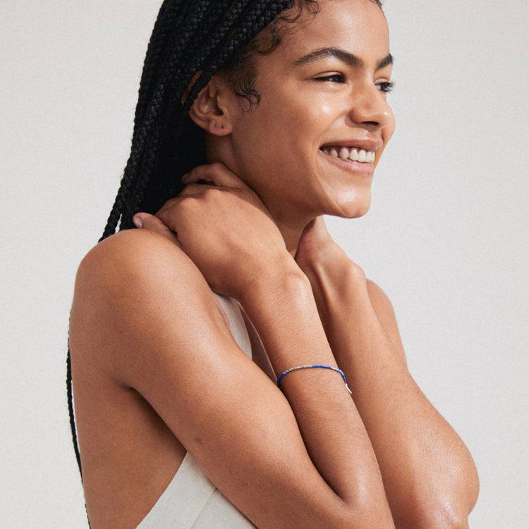 Pilgrim ALISON Armband Blau, Versilbert