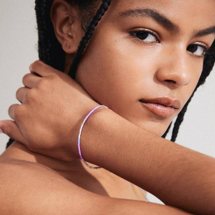 Pilgrim ALISON Armband, Lila, Versilbert