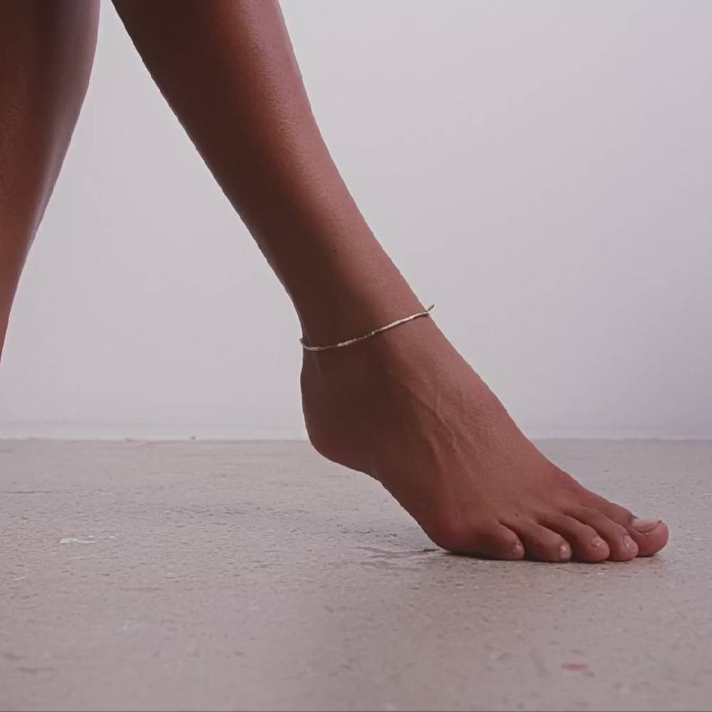 Pilgrim ALISON Fußkettchen Braun, Vergoldet