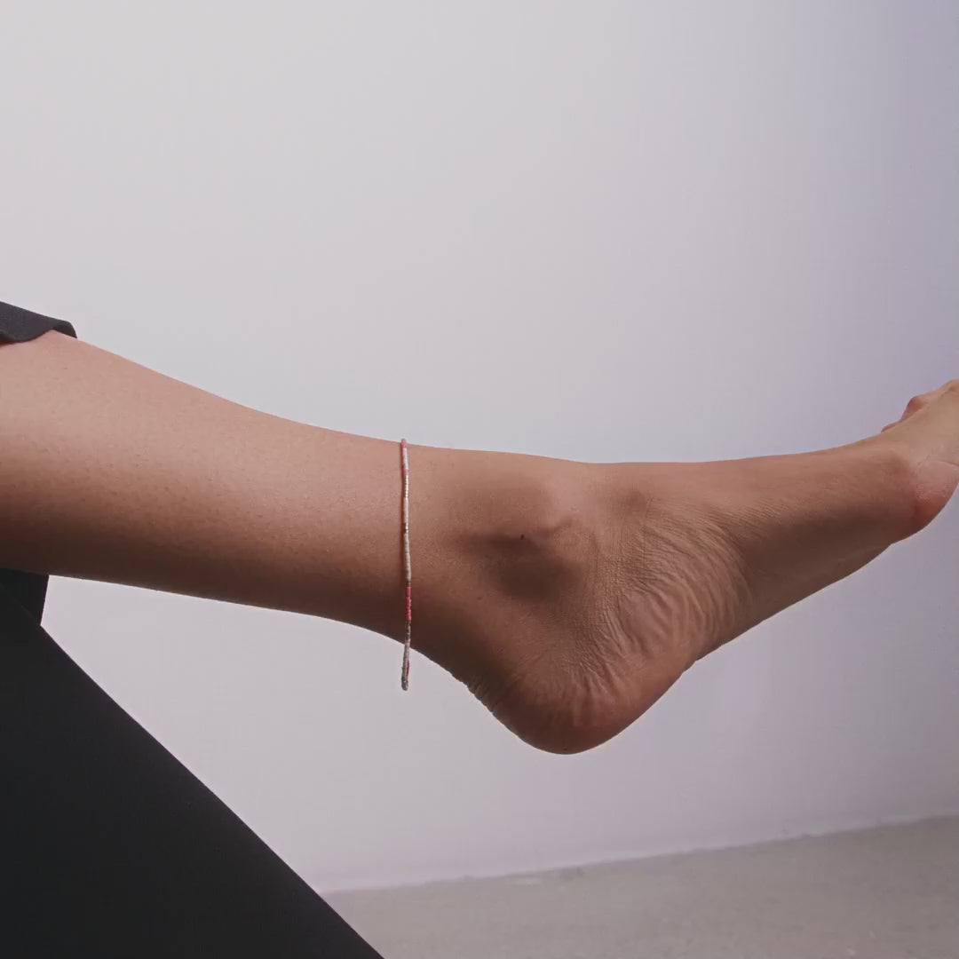 Pilgrim ALISON Fußkettchen Pink, Vergoldet