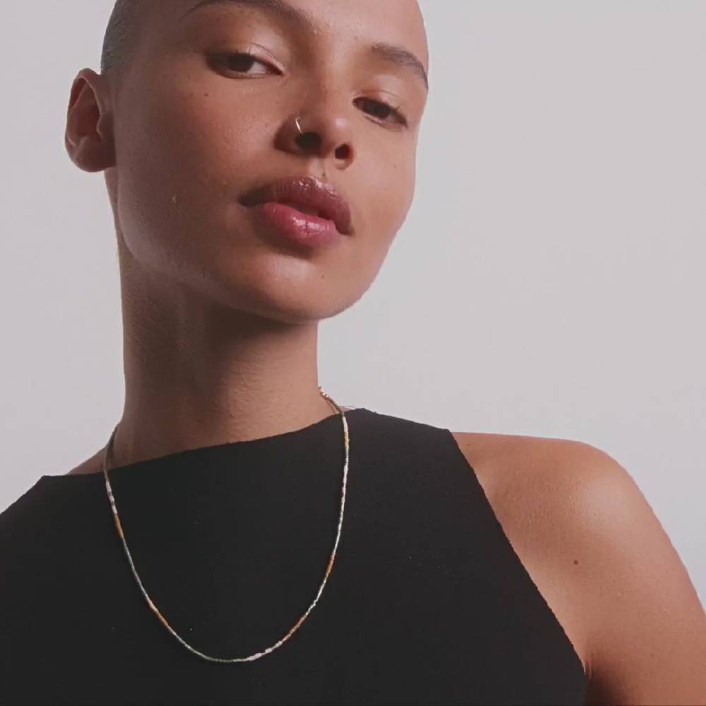 Pilgrim ALISON Halskette Braun, Vergoldet