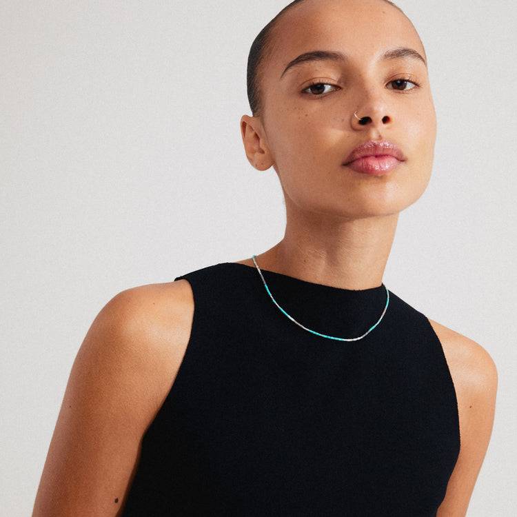 Pilgrim ALISON Halskette Mint, Versilbert