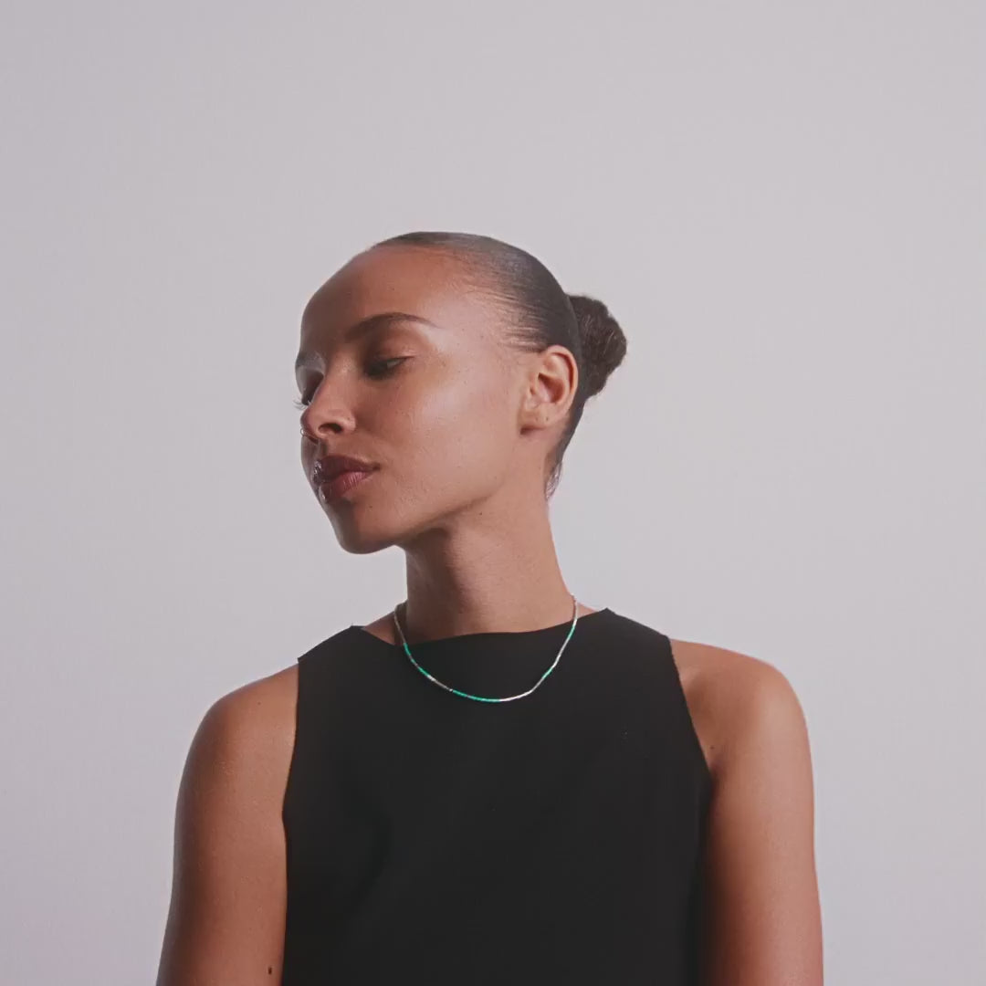 Pilgrim ALISON Halskette Mint, Versilbert