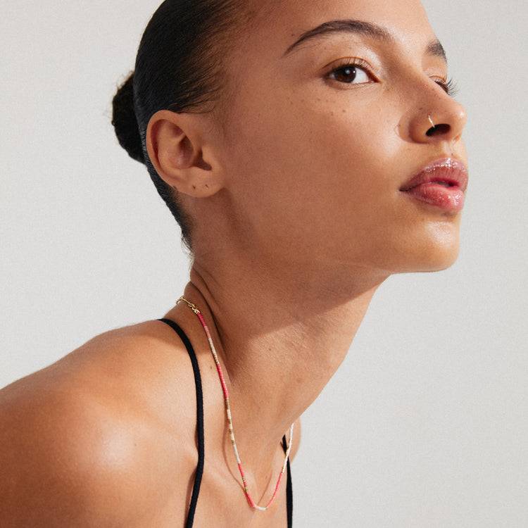 Pilgrim ALISON Halskette Pink, Vergoldet