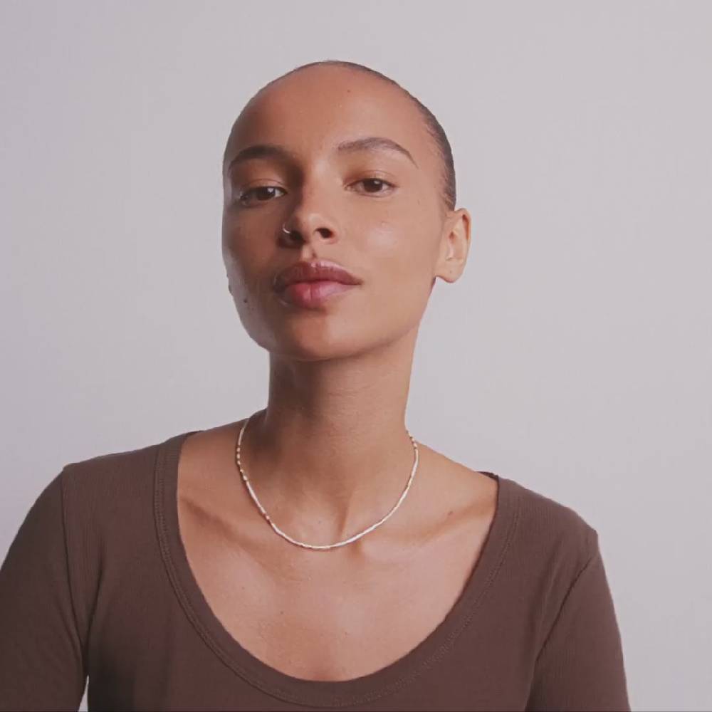 Pilgrim ALISON Halskette Weiß, Vergoldet