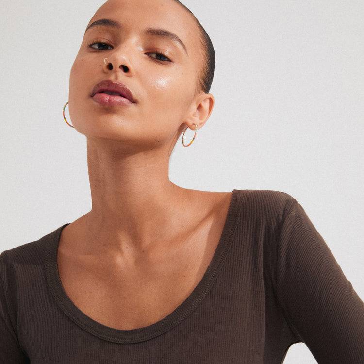 Pilgrim ALISON Hoop-Ohrringe Rosa/vergoldet