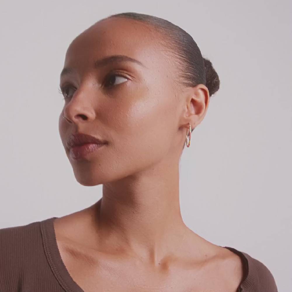 Pilgrim ALISON Hoop-Ohrringe Rosa/vergoldet