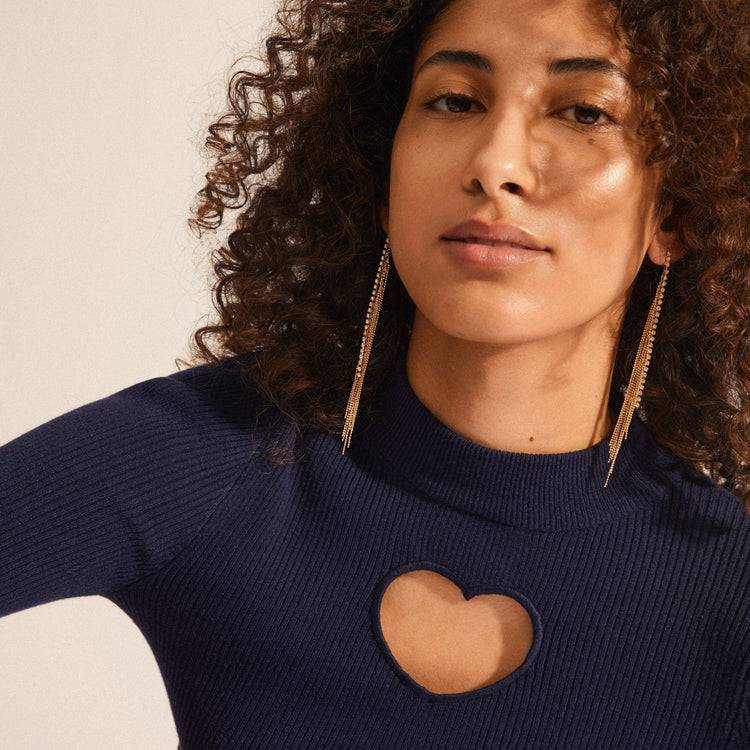 Pilgrim ANE Kristall-Wasserfall-Ohrringe, Vergoldet