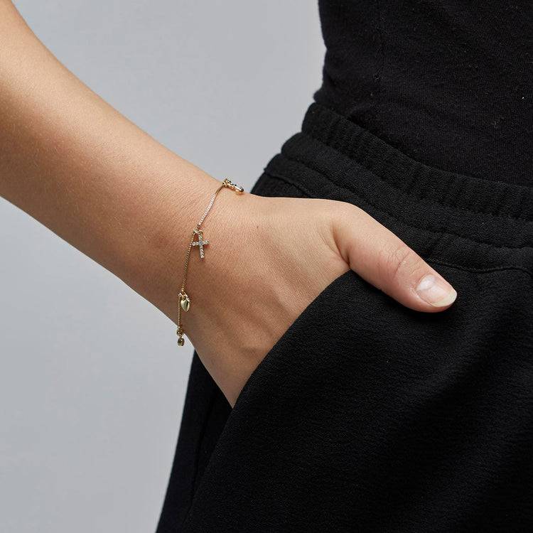 Pilgrim ANET Kristallarmband, Vergoldet