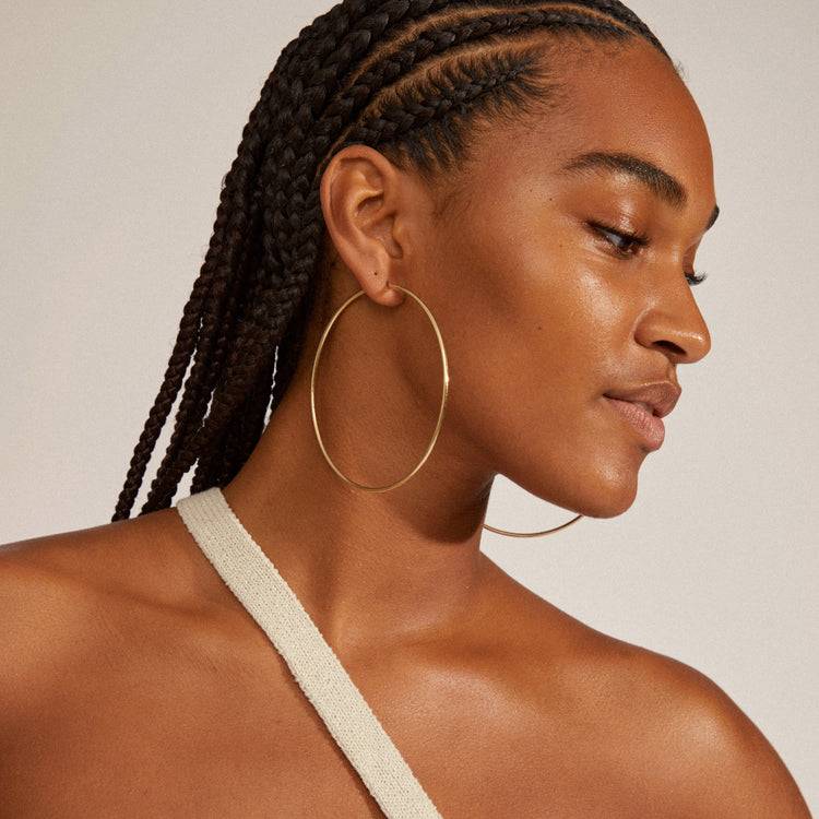 Pilgrim APRIL Recycelte Maxi-Creolen, Vergoldet