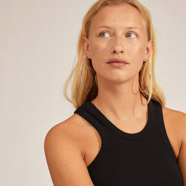 Pilgrim APRIL Recycelte Maxi-Creolen, Versilbert