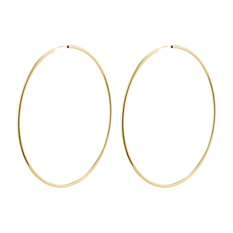 Pilgrim APRIL recycelte Mega-Creolen, vergoldet