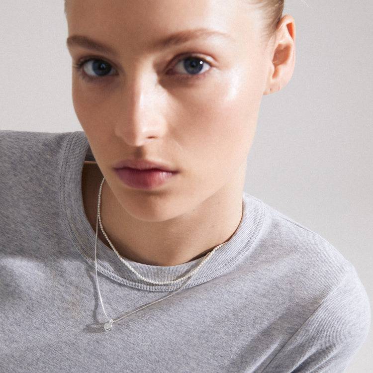 Pilgrim ARLET Halskette 2-in-1 Set, Versilbert