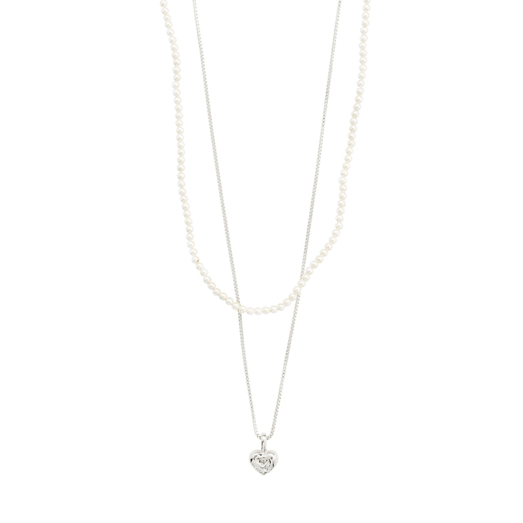 Pilgrim ARLET Halskette 2-in-1 Set, versilbert