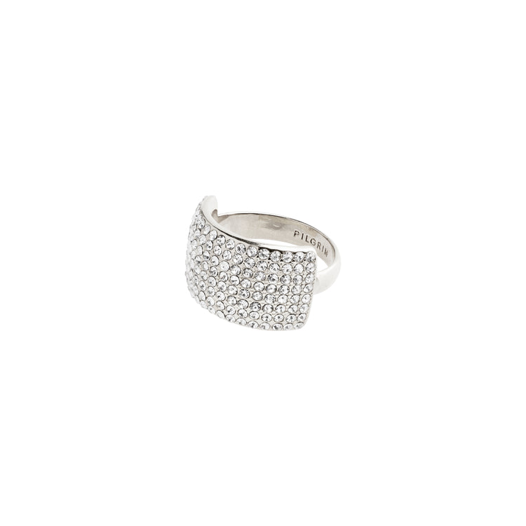 Pilgrim ASPEN Recycelte Kristall Ring Versilbert