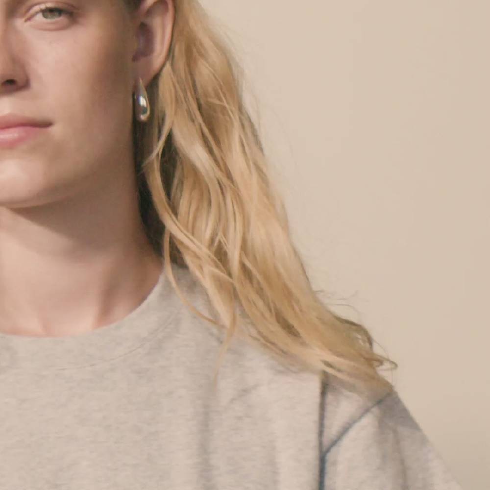 Pilgrim AUTUMN Chunky Retro-Creolen, Versilbert