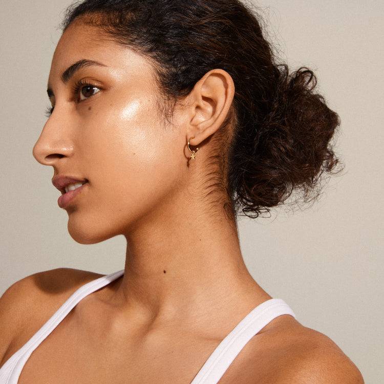 Pilgrim AVA Recycelte Sterne-Creolen, Vergoldet