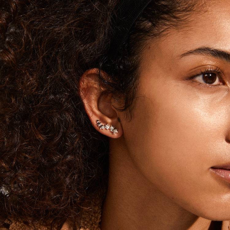 Pilgrim AVA Recycelte Sternohrringe, Versilbert