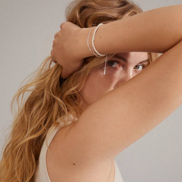 Pilgrim BAKER Armband 3-in-1-Set, Versilbert