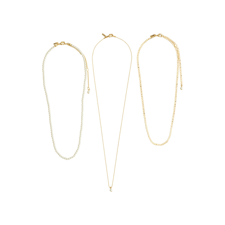 Pilgrim BAKER Halskette 3-in-1-Set, Vergoldet