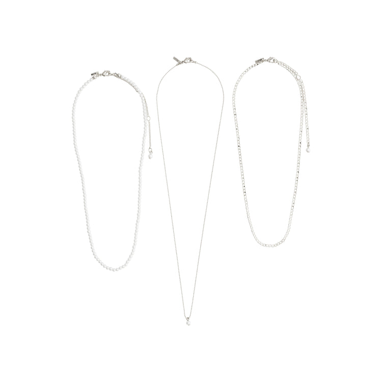 Pilgrim BAKER Halskette 3-in-1-Set, Versilbert