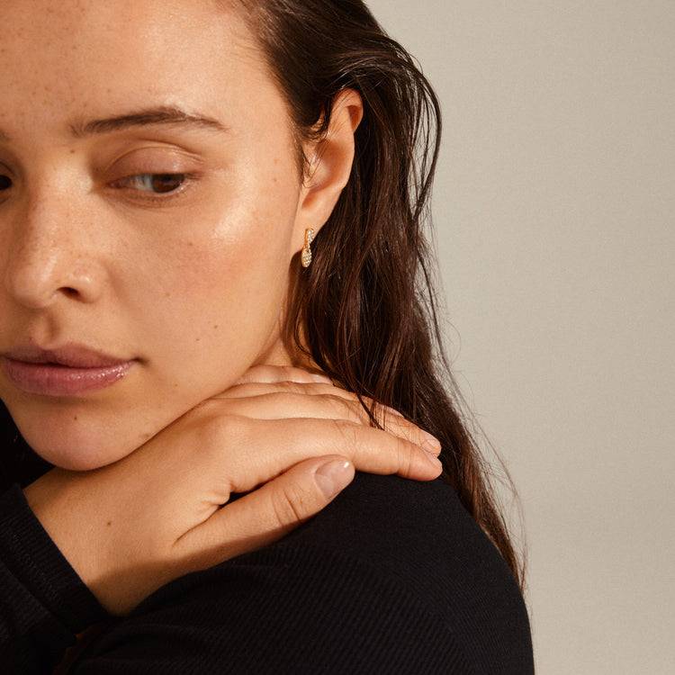 Pilgrim BEAT Recycelte Kristallohrringe Vergoldet