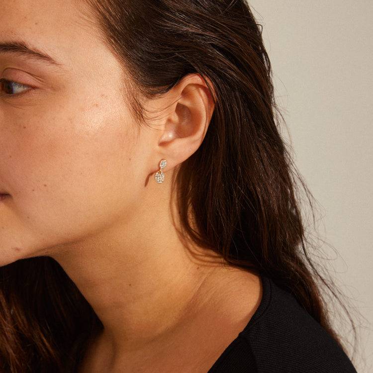 Pilgrim BEAT Recycelte Kristallohrringe Vergoldet