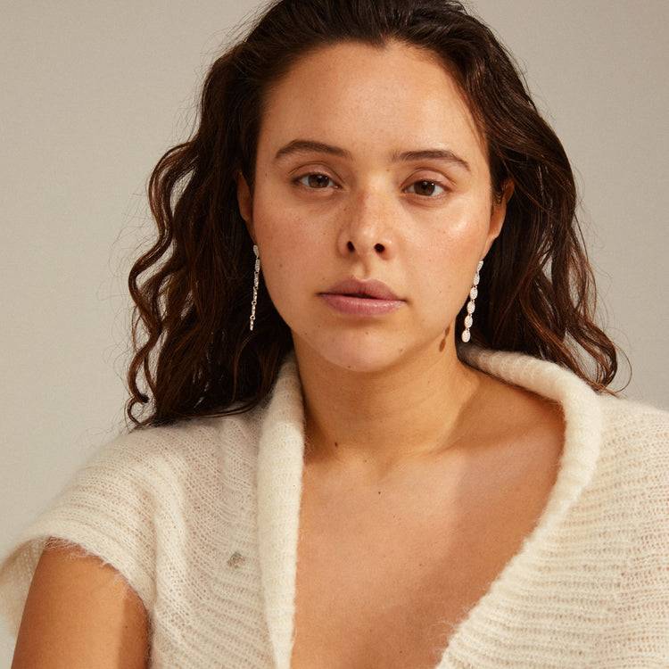 Pilgrim BEAT Recycelte Kristallohrringe Versilbert