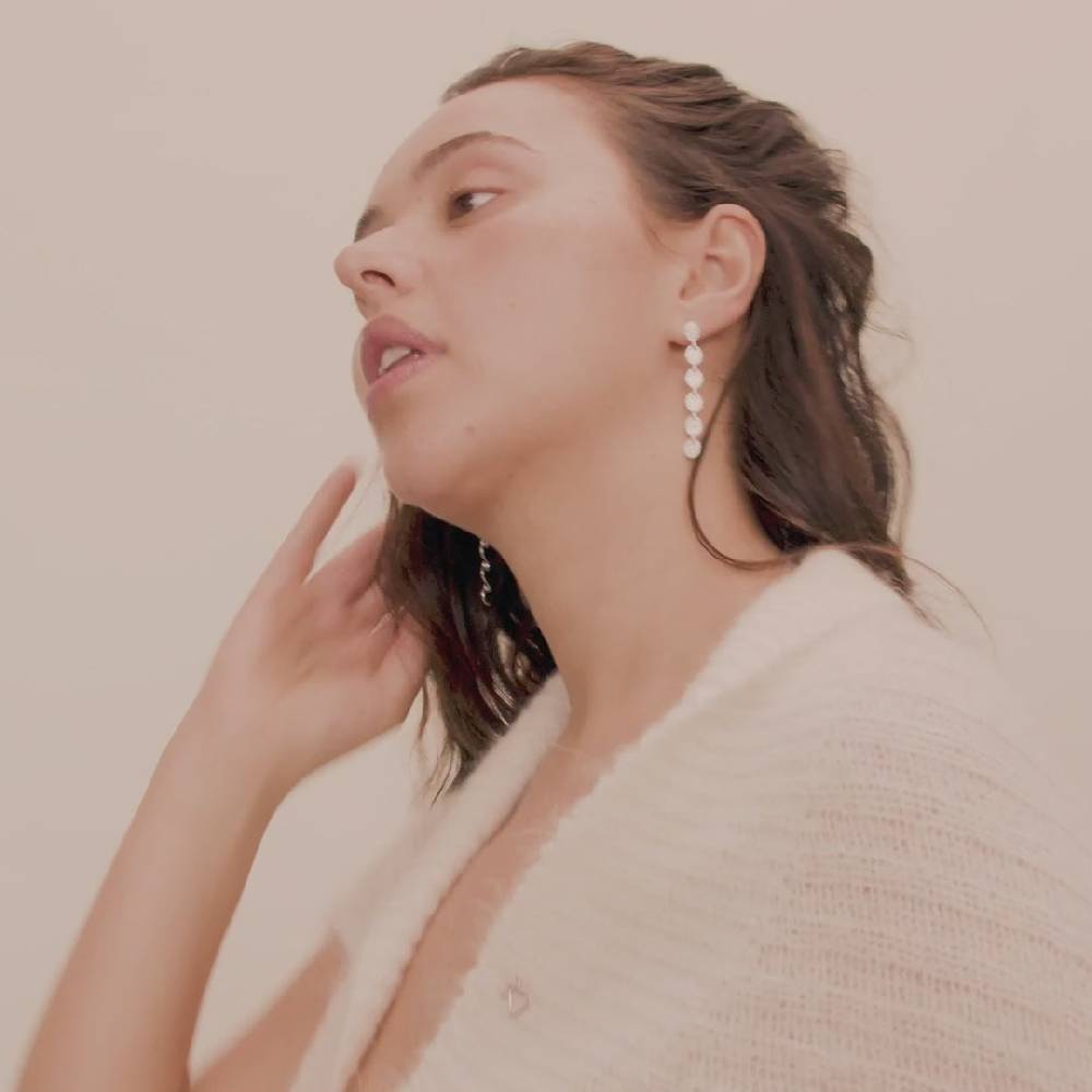 Pilgrim BEAT Recycelte Kristallohrringe Versilbert