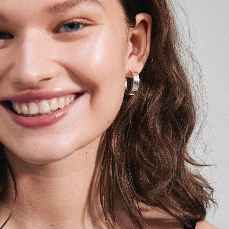 Pilgrim BENNETT Recycelte Creolen Versilbert