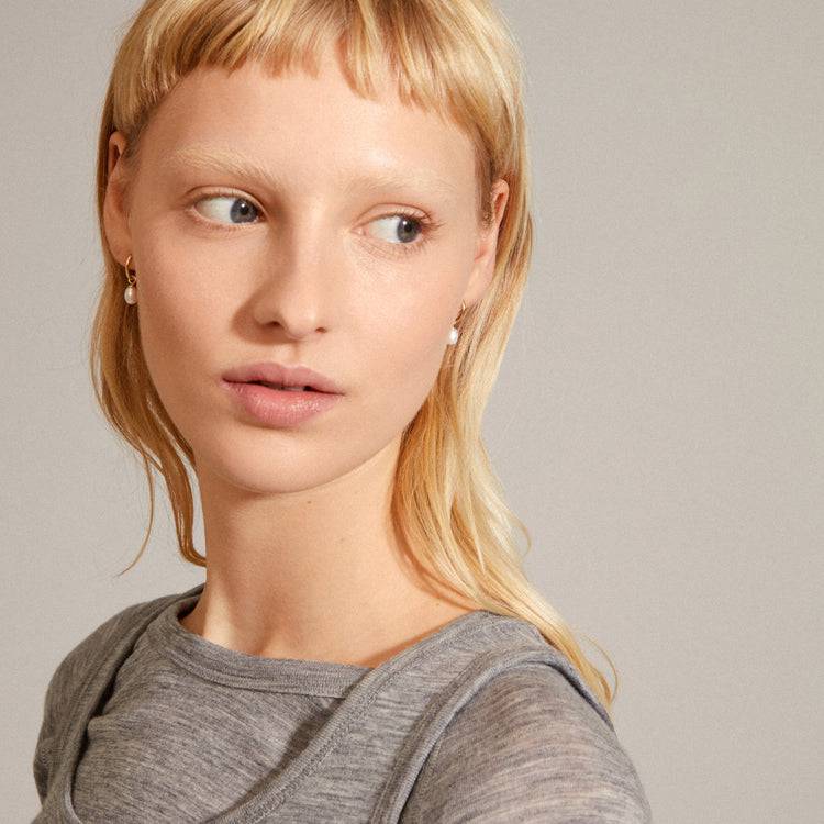 Pilgrim BERTHE Recycelte Perlen-Creolen Vergoldet