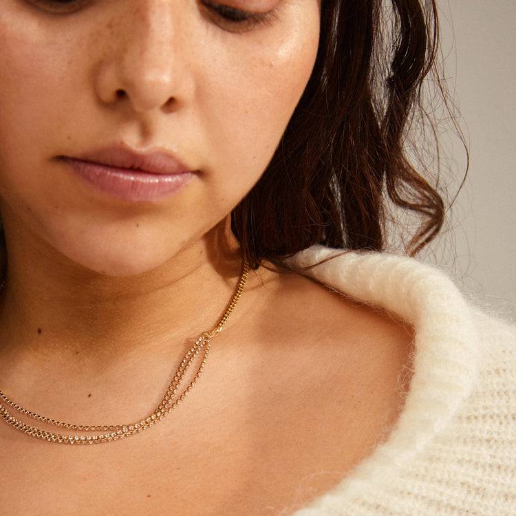 Pilgrim BLINK Kristallkette Vergoldet