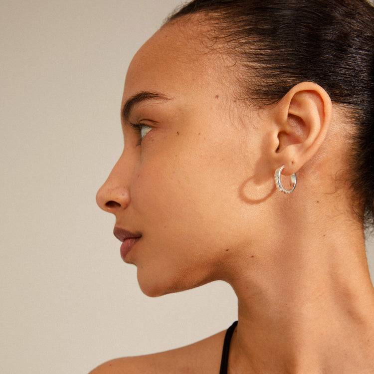 Pilgrim BLINK Recycelte Creolen Versilbert