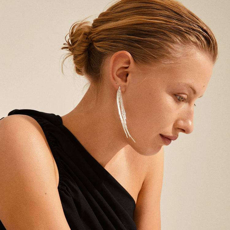 Pilgrim CARMEN Waterfall Ohrringe Versilbert