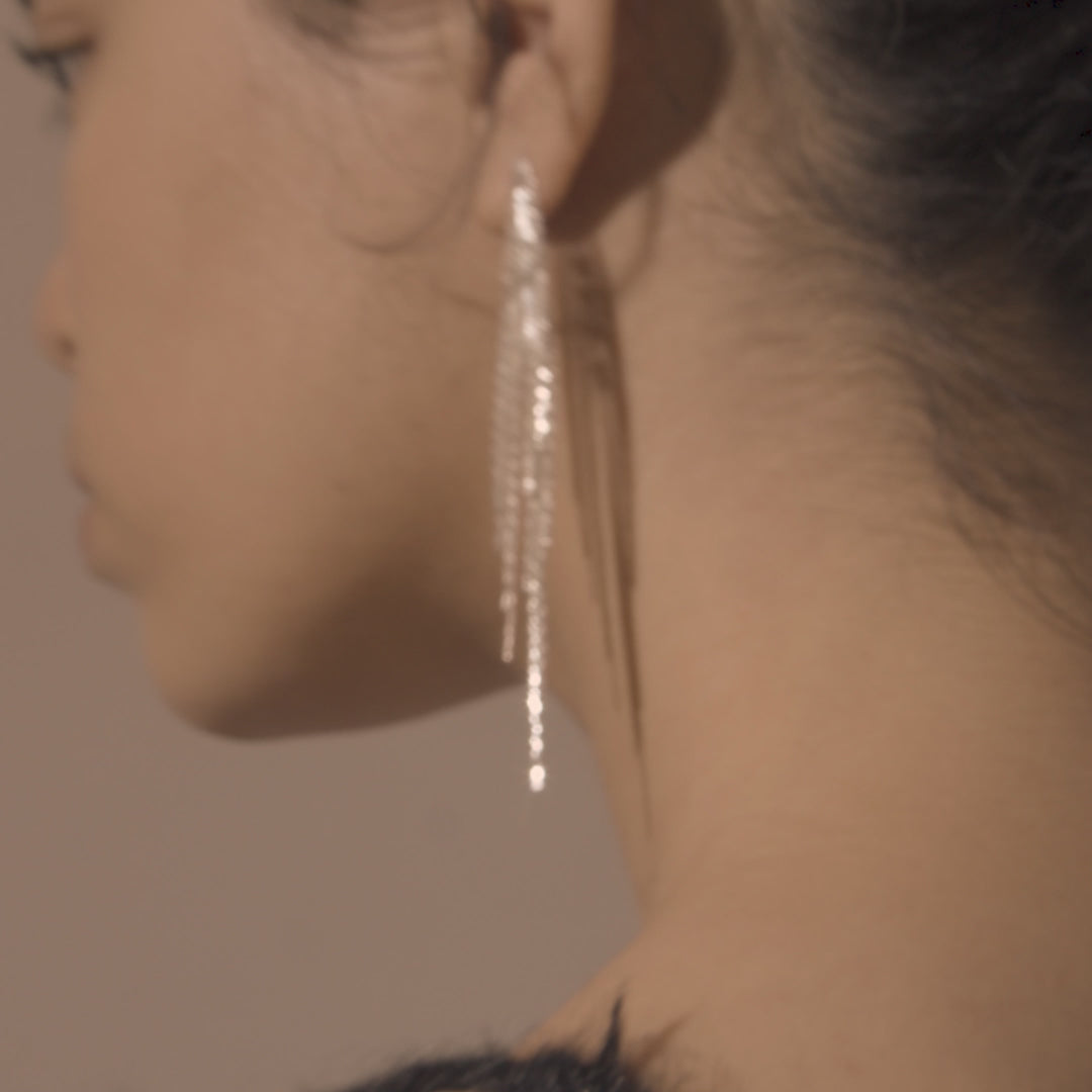 Pilgrim CARMEN Waterfall Ohrringe Versilbert