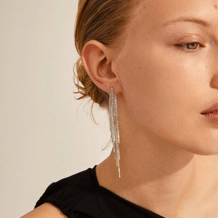 Pilgrim CARMEN Waterfall Ohrringe Versilbert