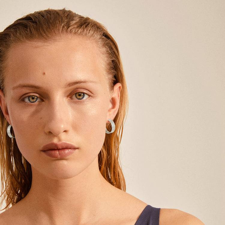 Pilgrim CAROL Medium Hoops Versilbert