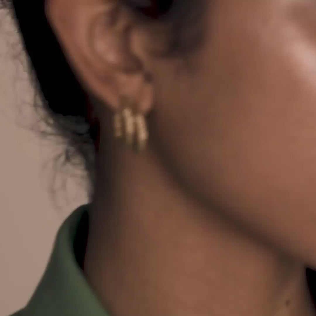 Pilgrim CECE Recycelte Gedrehte Creolen, Vergoldet