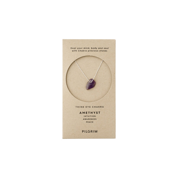 Pilgrim CHAKRA Amethyst Halskette Versilbert