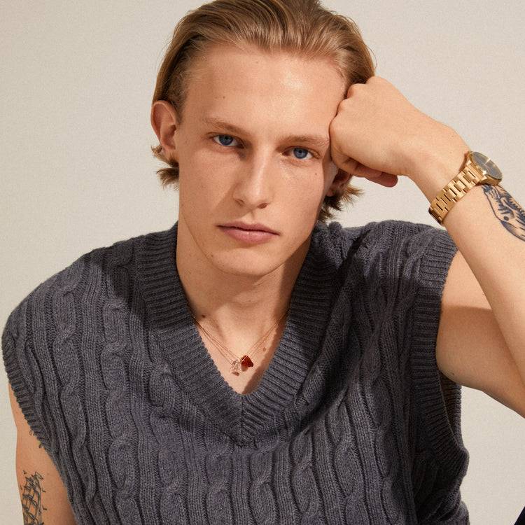 Pilgrim CHAKRA Bergkristall Halskette Vergoldet