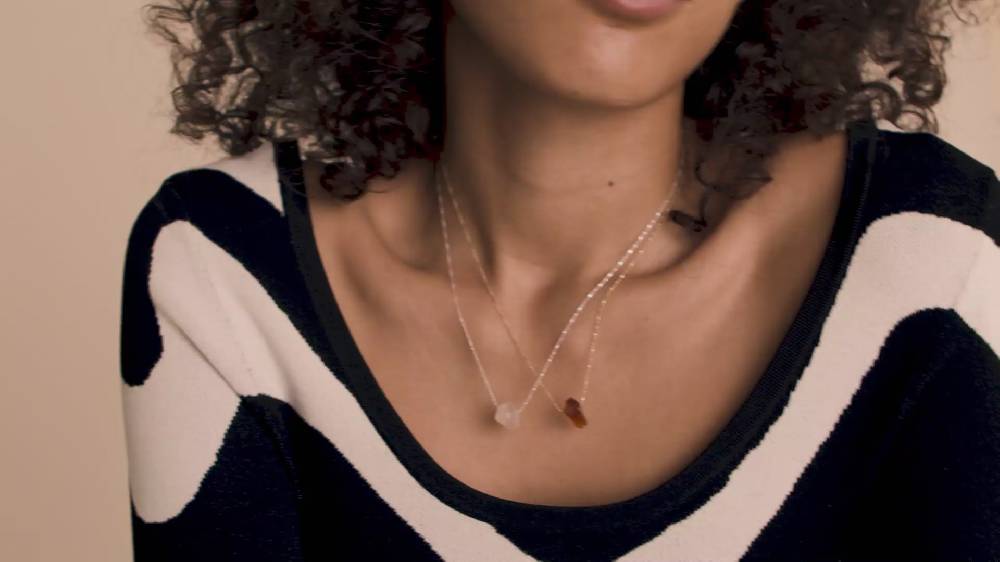 Pilgrim CHAKRA Karneol Halskette Vergoldet