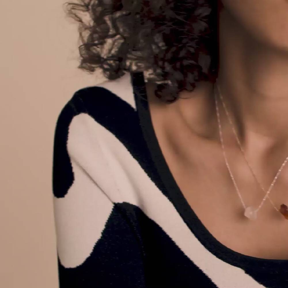 Pilgrim CHAKRA Rosenquarz Halskette Versilbert