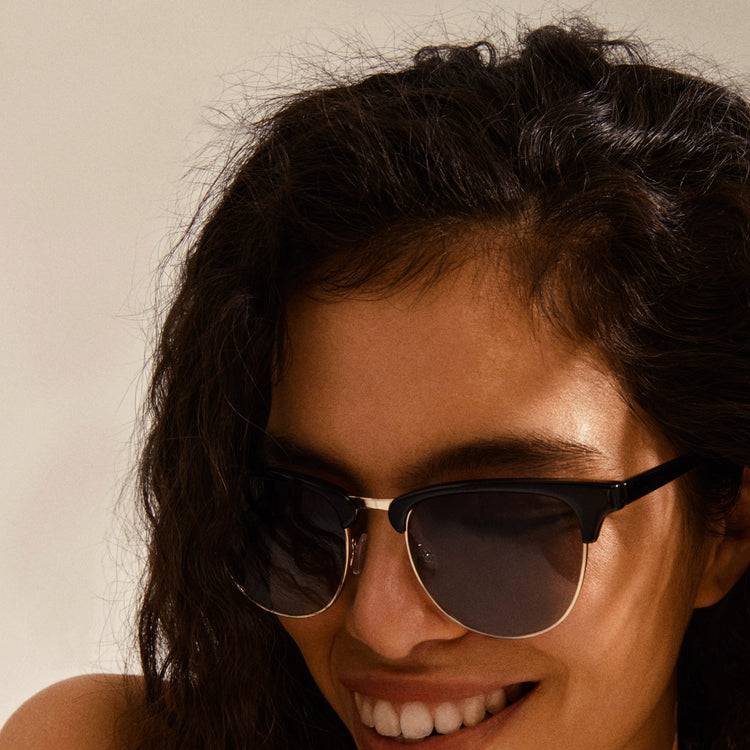 Pilgrim CHARLIE Sonnenbrille Schwarz/Gold