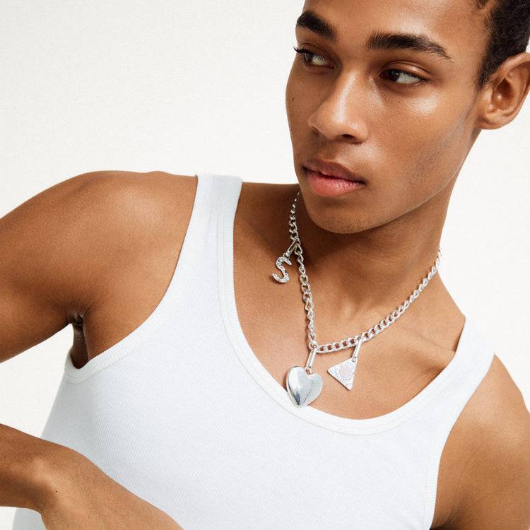 Pilgrim CHARM Recycelte Panzerhalskette Versilbert