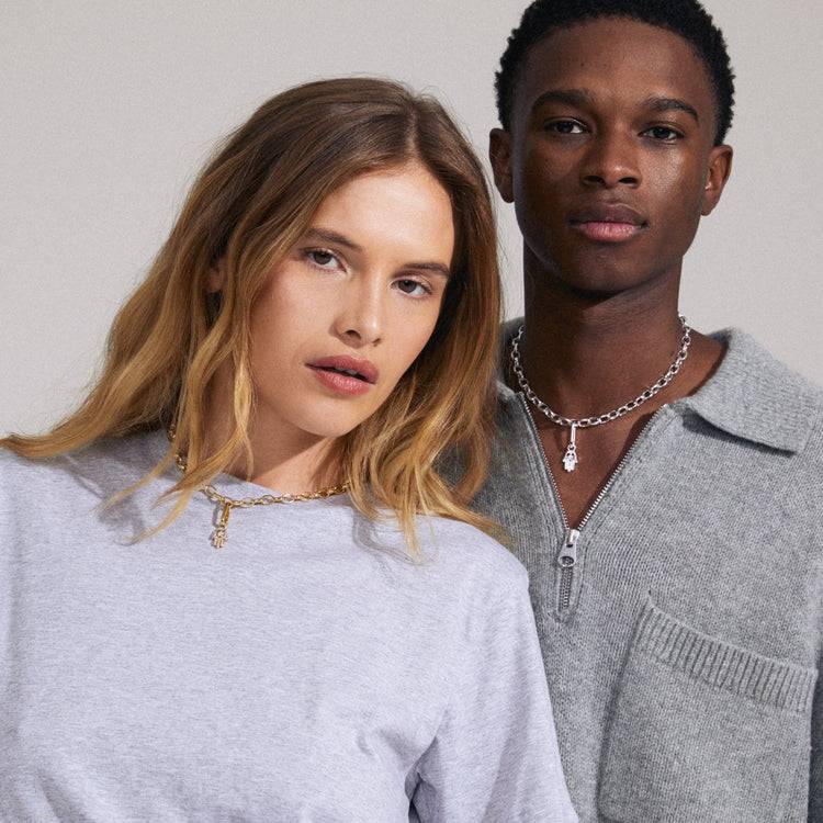 Pilgrim CHARM Recycelter Hamsa-Anhänger, Vergoldet