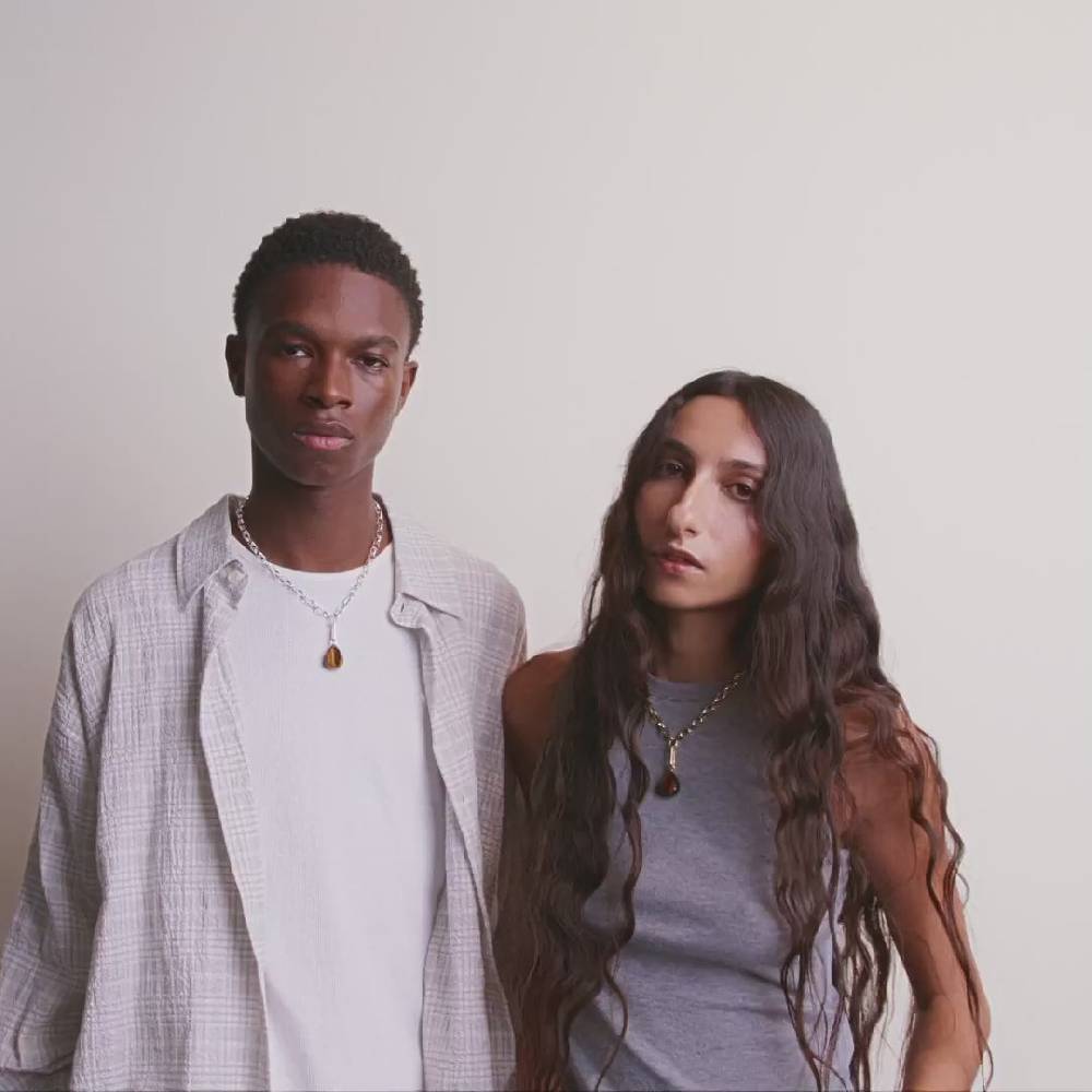 Pilgrim CHARM Tigerauge-Anhänger, Vergoldet